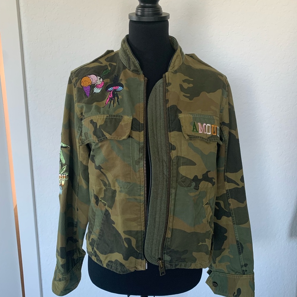 Zadig & Voltaire women’s bomber jacket with appliqués.